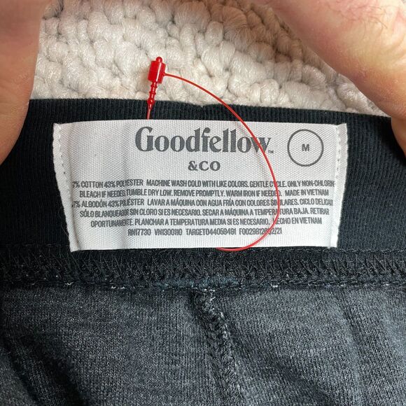 Goodfellow & Co Jogger Sweatpants Mens Medium Heather Gray Black Trim Pockets - Picture 5 of 9